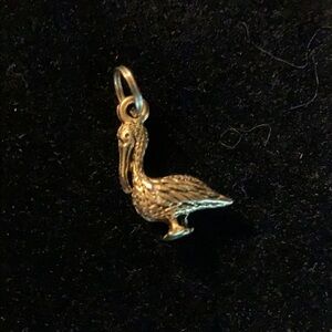 Vintage Pelican GoldTone Charm for Bracelet